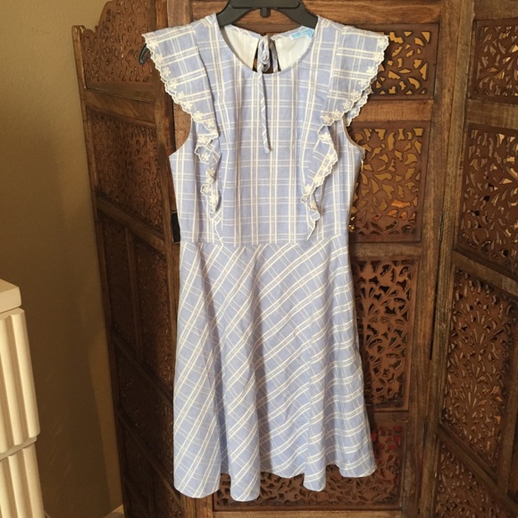 NEW NWT Draper James Embroidered Dress Blue - Picture 5 of 7